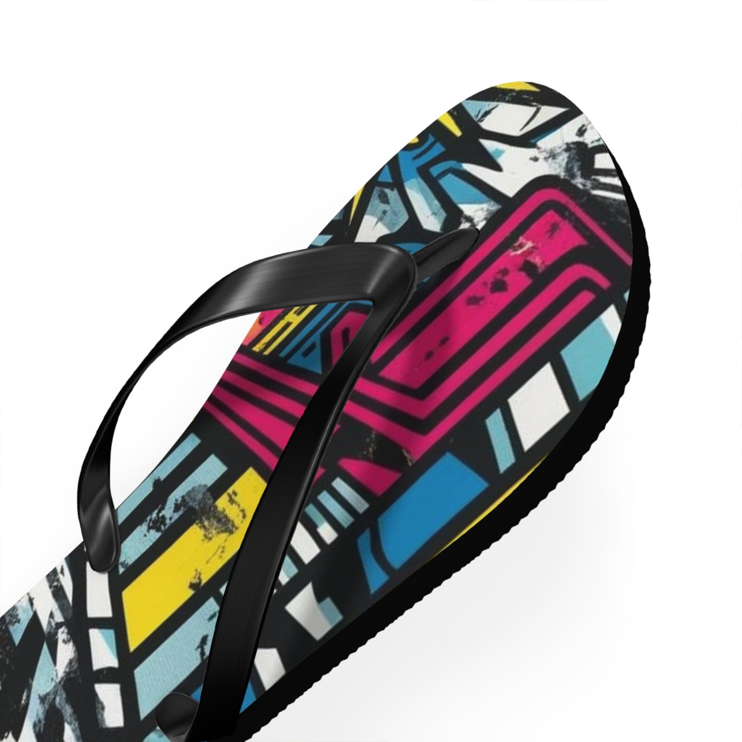 Urban Postmodern Flip Flops - Bold Cityscape Design