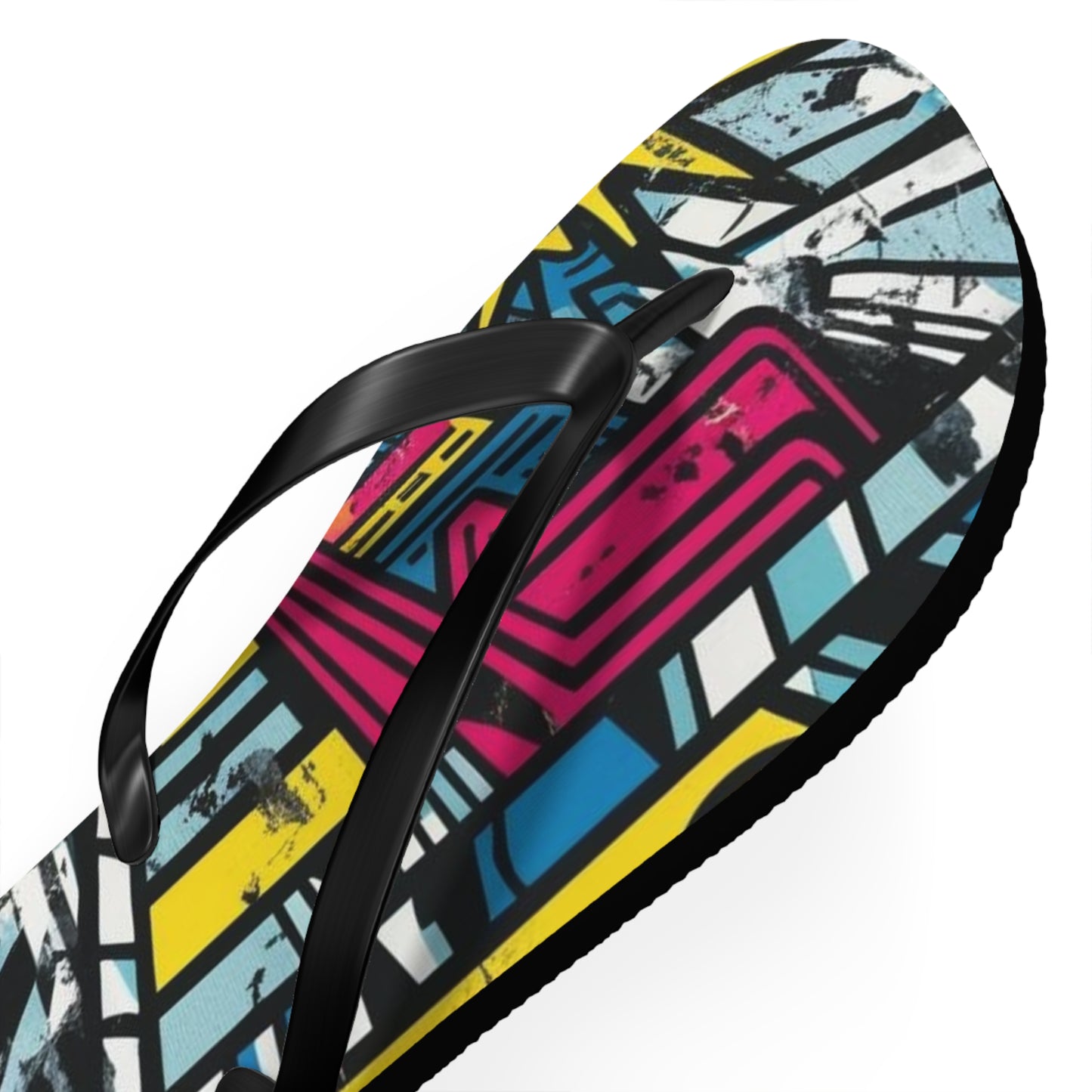 Urban Postmodern Flip Flops - Bold Cityscape Design