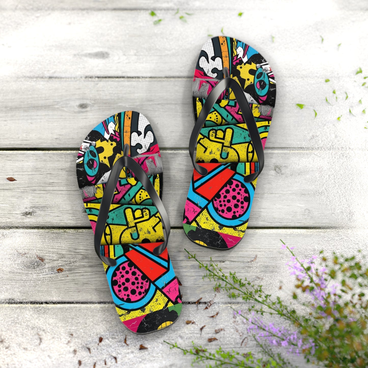 Retro Riot Flip Flops – Postmodern Pop Edition