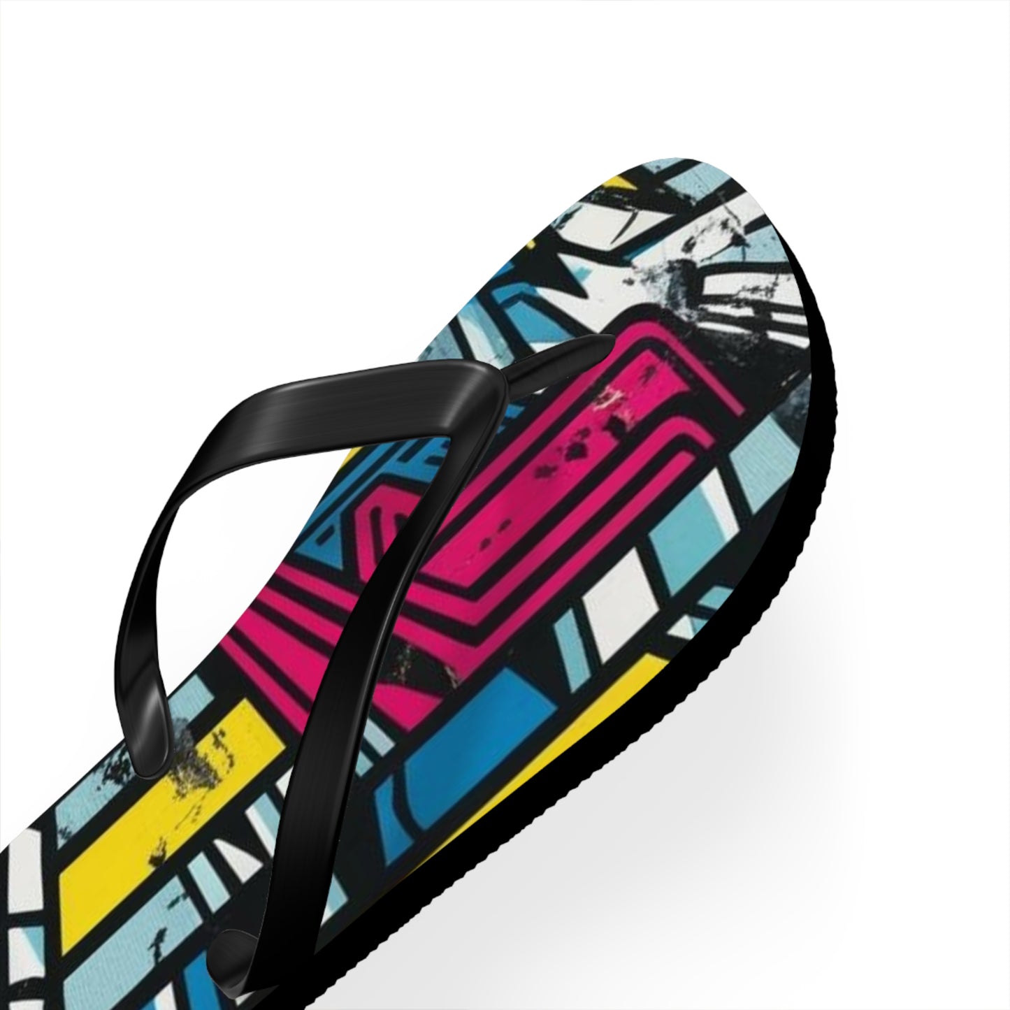 Urban Postmodern Flip Flops - Bold Cityscape Design